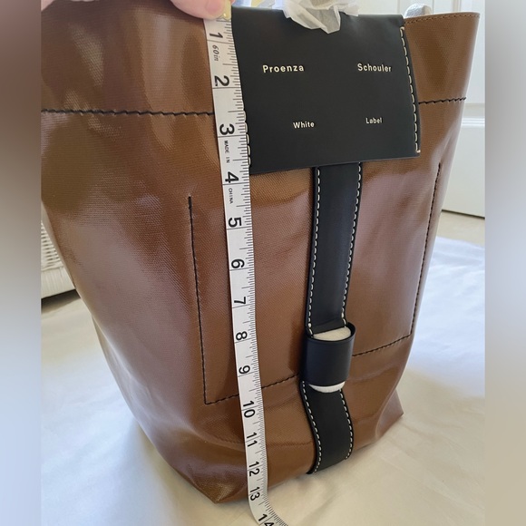 NWT Proenza Schouler White Label Sullivan bag coated canvas brown and black - Picture 14 of 16